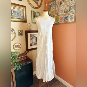 Madewell Cotton Midi Side Slit Dress